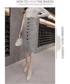 在庫ある | 短納期巻きスカート タイトスカート ハイウエスト 膝下丈スカート ビジネススカート フォーマルオフィス ラシャスカート エレガント OL 通勤 着痩せ フェミニン