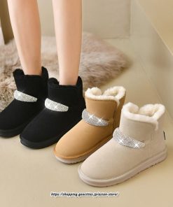 ブーツ | ムートンレディース 靴 スノーシューズ 裏起毛 防寒 内ボア 冬靴 おしゃれ 2022新作 美脚 疲れない 保温 美脚 歩きやすい あったか 可愛い 冬