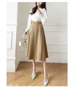 スカート | フレア ロング丈 膝丈 レディース フレアAライン 送料無料 通勤 通学 オフィス ビジネス フェミニン キレイめ お出かけ OL オシャレ