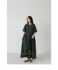 マキシ | ワンピース プリーツ Aライン 夏ワンピース 春 夏 秋 半袖 ロング マキシ丈 ロングワンピース お出かけ マキシワンピース カジュアル 着痩せ 20代30代40代50代