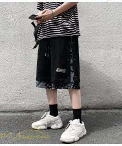 ハーフパンツ ショート | ハーフパンツ メンズ ショート丈 新作 夏コーデ おしゃれ 重ね着 レイヤード風 白 黒 日常感 カジュアル 運動着 ワイドパンツ ゆったり スウェットパンツ 着回し