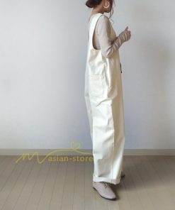 オーバーオール サロペット | サロペット レディース ワイドパンツ オールインワン ロングパンツ 夏服 サマー 白 黒 大人 可愛い 無地 通学通勤 20代30代 40代50代 綿 パンツ 夏パンツ