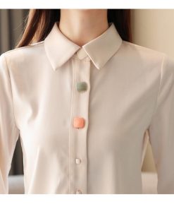 シャツ・ブラウス | レディースシャツ 秋冬 長袖 ブラウス 裏起毛 厚手 薄手 防寒 暖かい トップス 秋シャツ 冬シャツ フォーマル 厚手シャツ ビジネスシャツ 通学通勤 長袖シャツ