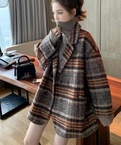 トレンチコート | チェック柄 チェスターコート レディース