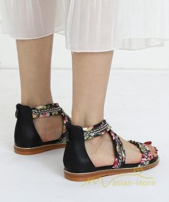 サンダル ミュール | サンダル レディース 歩きやすい ウェッジソール バックファスナー ローヒール フラットサンダル 2021年夏 ぺたんこサンダル ストラップサンダル 歩きやすい