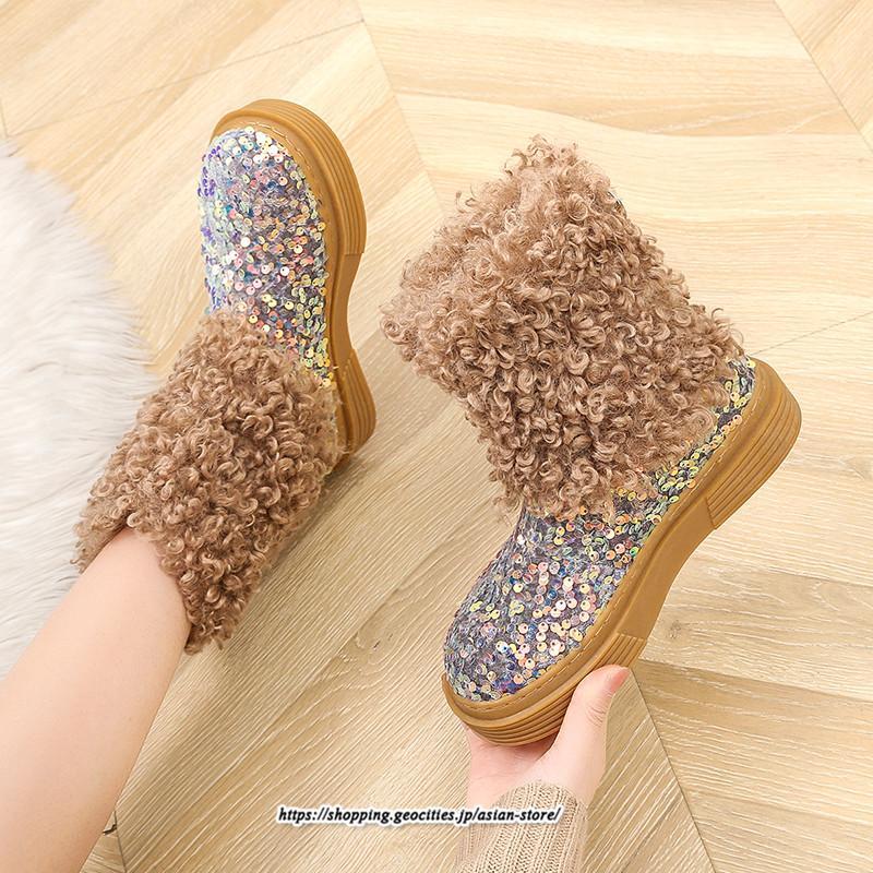 ブーツ | ムートンフェイクムートン ショートもこもこ ボア 定番 シューズ 靴 秋靴 レディース 可愛い 痛くない 歩きやすい 秋 あったか 冬