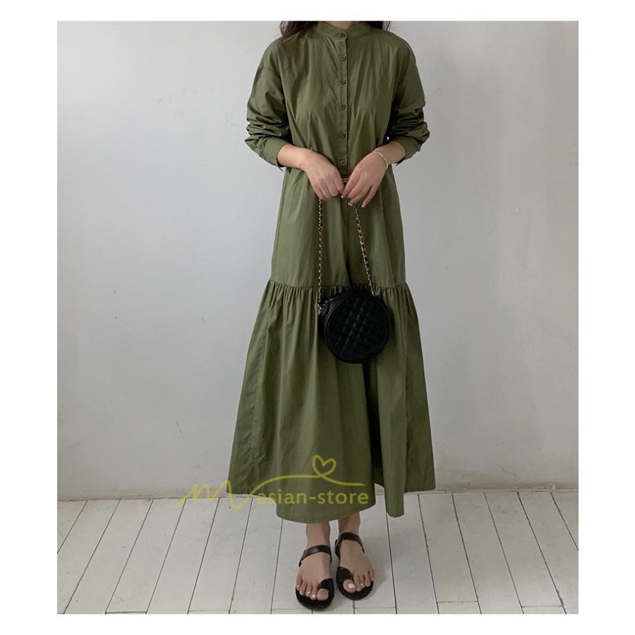 マキシ | シャツワンピース ワンピース 秋 春 レディース ロングワンピース 長袖 ロング丈 マキシ丈 体型カバー 無地 ゆったり 着痩せ 30代 40代 カジュアル 50代 夏物