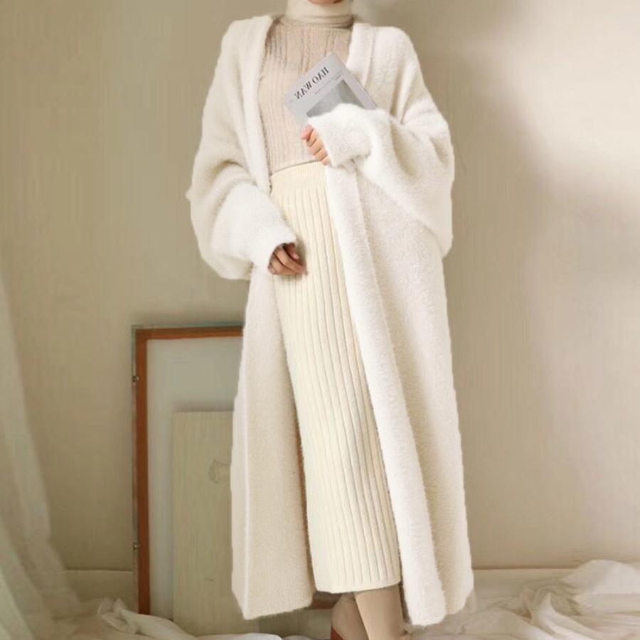 カーディガン | シャギーロングニット韓国風