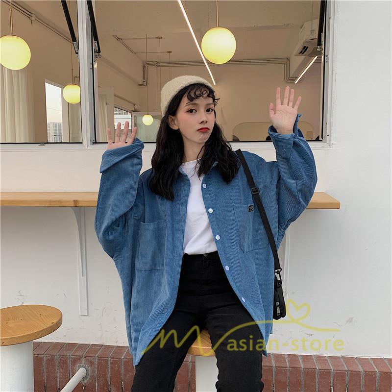 在庫ある | シャツ レディース ロングシャツ 秋服 長袖 トップス コーデュロ イシャツ 羽織り カーディガン 2 Way 20代30代40代 ゆったり 大きめ 通学通勤 体型カバー