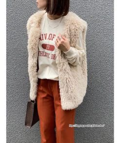 ベスト | ボリュームフェイクファーファー毛皮レディース 冬 フェイクファー 毛皮コート アウター ノースリーブ ふわふわ 前開き 秋冬 ジレ