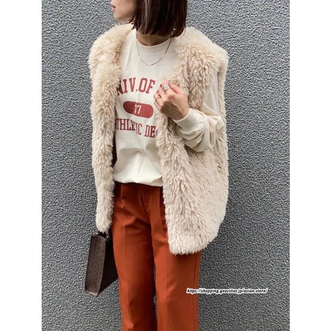 ベスト | ボリュームフェイクファーファー毛皮レディース 冬 フェイクファー 毛皮コート アウター ノースリーブ ふわふわ 前開き 秋冬 ジレ