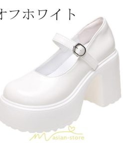 ローファー | パンプス ハイヒール レディース グランドトゥ 厚底 太ヒール スムース 美脚 ハロウィン 演出 可愛い 疲れない 韓国風 人気 歩きやすい 小柄