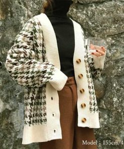 ニット・セーター | チェック柄 カーディガン レディース