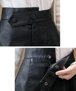 ミニスカート | PUレザー ハイウエスト