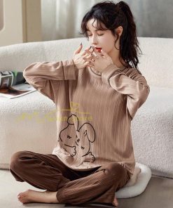 パジャマ ルームウェア | パジャマ ルームウェア レディース 春秋 長袖 パジャマ 綿ルームウェア 20色 上下セット 可愛い ナイトウェア Tシャツ 寝巻き 室内着 ホームウェア ロングパンツ