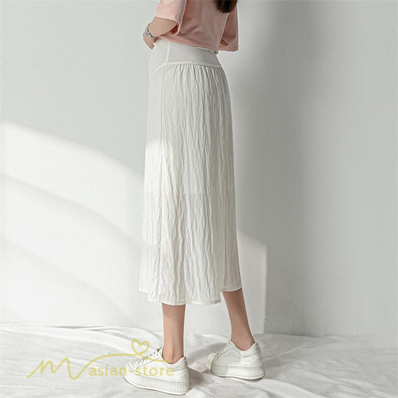 スカート | 妊婦マタニティウェア レディース 春 夏 秋 ゆったり Aライン カジュアル ママ 産前 送料無料 マタニティウエスト調整 裏地付き