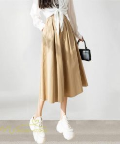 スカート | ハイウエスト ロングレトロ Aライン女性 ボトムス 春秋 夏 お洒落 カジュアル 20代30代40代 通勤 2022 エレガント