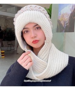 レディース | ニット帽 マフラー付き キッズ 親子 帽子 秋冬 子供 大人 家族 おしゃれ かわいい 防寒 プレゼント スキー 暖かい 厚手