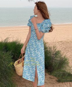 マキシ | ワンピース レディース 花柄ワンピース キレイめ 夏 半袖 ワンピ 花柄 ロング丈ワンピ オシャレ 着痩せ 通勤 エレガント スリット カジュアル 20代30代40代 上品