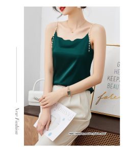キャミソール タンクトップ | キャミソール サテン インナー レディース 重ね着 キャミ サテン生地 下着 肌着 ノースリーブ 光沢感のあるキャミソール 秋 滑らかな手触り 夏 トップス 春