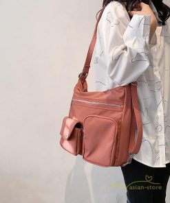 女性用バッグ | ショルダーバッグ レディースバッグ 2way 斜めがけ 肩掛けバッグ 通勤 通学 買い物 エコバッグ ファスナー 旅行 シンプル 大学生 おしゃれ ポケット多い