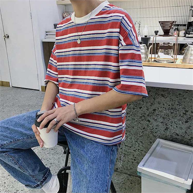 Tシャツ | Tシャツ メンズ 半袖 ボーダー カットソー カジュアル 大きいサイズ 夏新作 サマートップス プレゼント ギフト クルーネック ゆったり 上品