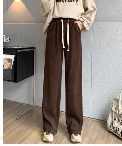 ワイドパンツ | パンツ レディース 秋 冬 新作 カジュアルパンツ 無地 ロングパンツ ポケット コーデュロイパンツ 秋冬コーデ ウエストゴム スウェットパンツ