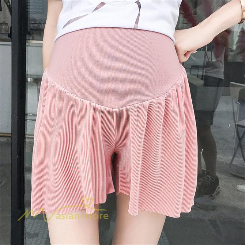 ショートパンツ | マタニティパンツ 妊婦 産前 レディース 着痩せ パンツ ショート丈 無地 夏 新作 サマー おしゃれ サマーパンツ 上品 ゆったり きれいめ ウエスト調整 日常感