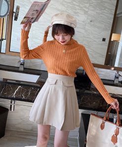 ニット・セーター | リブニットトップス プチハイネック