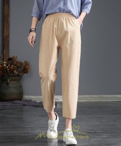 チノ・テーパード・ジョガー・スキニーパン | テーパードパンツ ウエストゴム レディース 大きいサイズ 春夏秋 30代 40代 楽ちん ボトムス 20代 50代 リネン風 パンツ 麻綿風 九分丈 チノパンツ ズボン