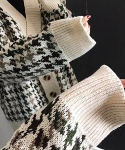 ニット・セーター | チェック柄 カーディガン レディース