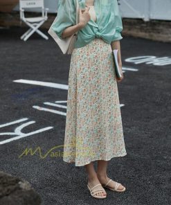 スカート | ロングレディース シフォンロング スカートシフォンロング マキシシフォン 花柄 春夏秋冬 Aライン カジュアル 体系カバー