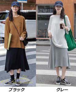 スカート | マタニティAライン レディース 春 夏 着痩せ マタニティウェア 産前産後 可愛い 無地 ウエスト調整 カジュアル 妊婦 エレガント マタニティ