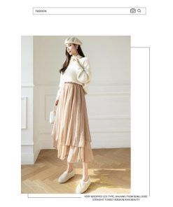 スカート | ロングレディース お花見 レディース チュール体型カバー おしゃれ 無地 可愛い カジュアル 30代 40代 20代 50代 韓国風