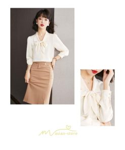 シャツ・ブラウス | ブラウス シャツ  秋 秋服 レディース 蝶結び リボン 春 秋 新作 シフォン 長袖 ゆったり 可愛い お出かけ 通勤 エレガント カジュアル おしゃれ キレイめ