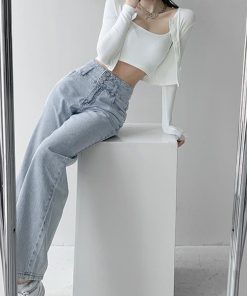 デニム | ハイウエスト デニムパンツ レディース