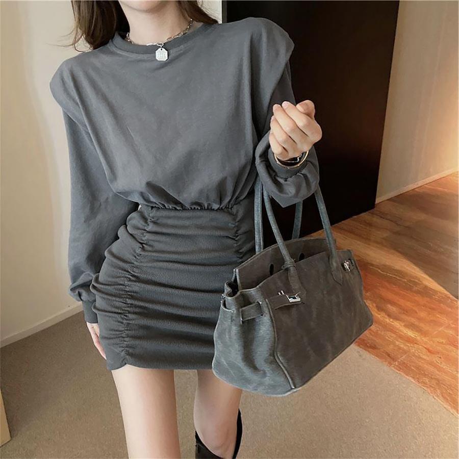 ワンピース | タイトシャーリング 韓国風