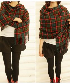 マフラー | ストール マフラー ロング スカーフ 秋冬 チェック柄 大判 ニット