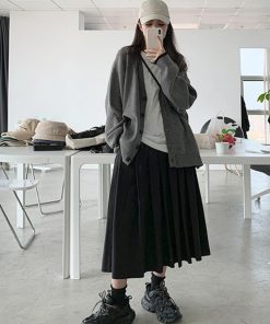 ニット・セーター | ニットアウター ニットトップス シンプル V 韓国風 ニットカーディガン ネック 羽織 秋冬 ゆったり レディース 長袖