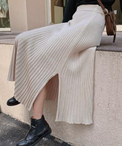 フレアスカート | ニットスカート レディース ハイウエスト フレアスカート