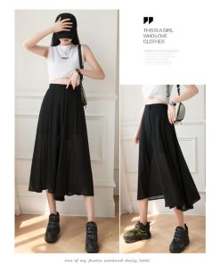 ワイドパンツ | ガウチョパンツ レディース ボトムス ハイウエスト ゆったり パンツ シフォンパンツ スカート風 涼しい 2022 夏 さらさら カジュアル きれいめ