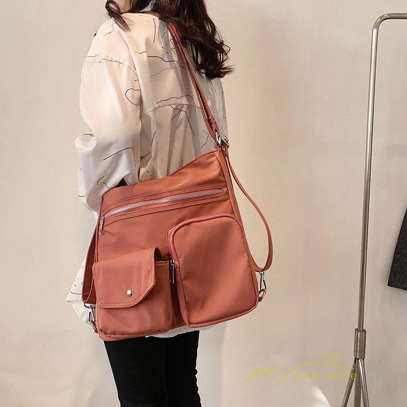 女性用バッグ | ショルダーバッグ レディースバッグ 2way 斜めがけ 肩掛けバッグ 通勤 通学 買い物 エコバッグ ファスナー 旅行 シンプル 大学生 おしゃれ ポケット多い