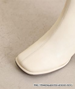 ショートブーツ | レディース 春秋ブーツ スクエアトゥ ブーツ チャンキーヒール 太ヒール 後ろファスナー 靴 通学通勤 黒ブーツ 大人 シューズ ミドルヒール