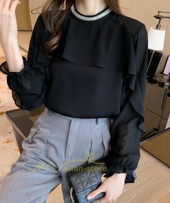 シャツ・ブラウス | ハイネック カフス オフィスカジュアル オケージョン シンプル レディース 春 韓国 ファッション 立ち襟 カジュアル エレガント 通勤OL 優雅 オシャレ 上品 細身