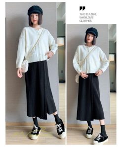 スカート | 妊婦服 マタニティシンプル 秋 冬 コーデ 着痩せ ニット妊婦 産前 産後 大きいサイズ ソフト ウエスト調整 お出かけ 秋 柔らか