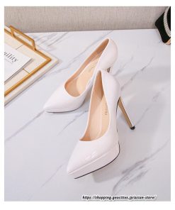 パンプス | 22.5cm-28cmハイヒール厚底ポインテッドトゥ ストラップなし レディースシューズ ピンヒール 大きいサイズ 大人 上品 パーティー