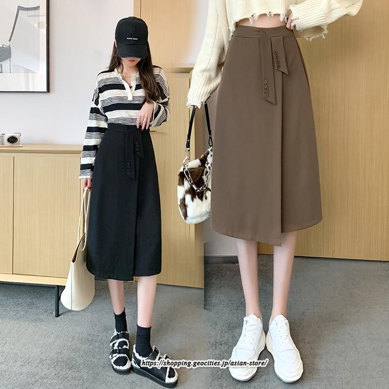 スカート | ロングロング丈 ミモレ丈 ミモレスリット 秋 冬 秋冬 高見え カジュアル Aライン 小柄 キレイめ 通学 着痩せ 通勤 2022新作