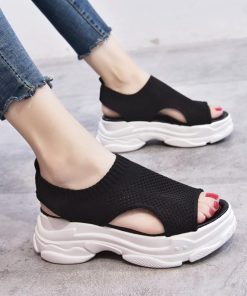 パンプス | 通気性 サンダル メッシュ 韓国風 歩きやすい 厚底 カジュアル レディース スポーツサンダル