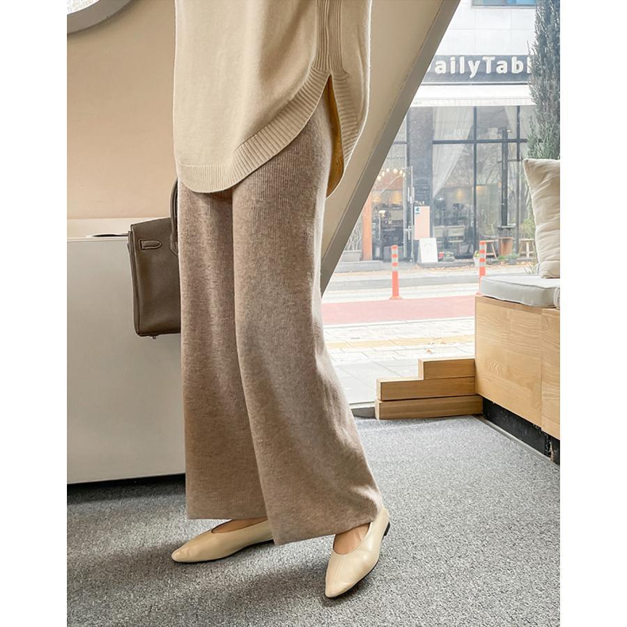 ニット・セーター | ニット レディース 秋冬 厚手 トップス セーター 秋服コーデ 長袖 ブランド裾 不規則 スリット ゆったり ニットセーター 大人 上品 ハイネック 無地 30代