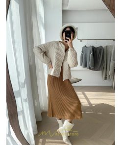 ニットワンピース | ワンピース 春 春服 レディース 長袖 ゆったり 秋 冬 ロング丈 可愛い おしゃれ 韓国風 着痩せ お出かけ 暖か 体型カバー 韓国ファッション